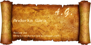 Andorka Gara névjegykártya